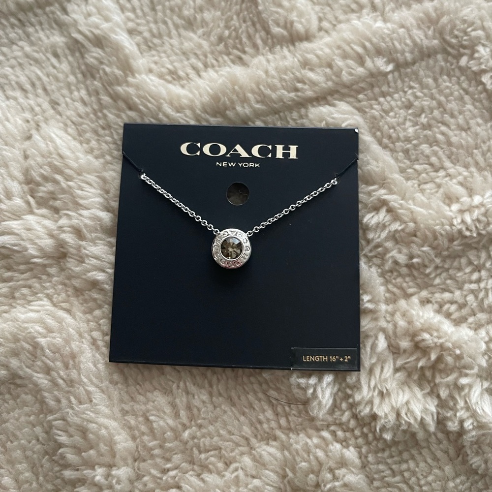 NWT coach Smokey diamond necklace